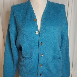 Vintage Women's Sears Traditional Mohair Wool Button Down Cardigan Sweater